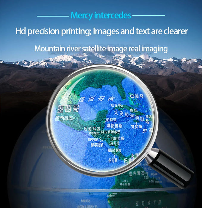 Floating Moon Globe Lamp – O-Type Magnetic Frame with LED Night Light - Samanta Factory