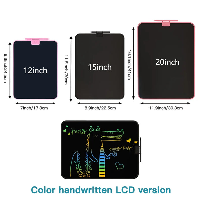 LCD Writing Tablet – Colorful Screen with One-Tap Erase & Pressure-Sensitive Drawing - Samanta Factory
