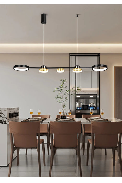 Modern Ring Pendant Light – 48W LED Chandelier with Soft Eye-Care Illumination