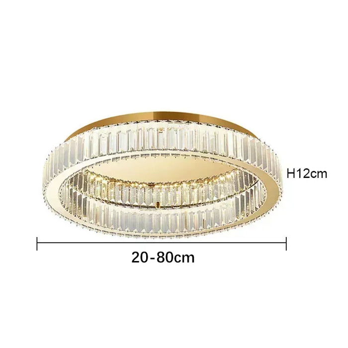 Modern Crystal Chandelier – Remote-Controlled LED Pendant Light for Living & Dining Rooms