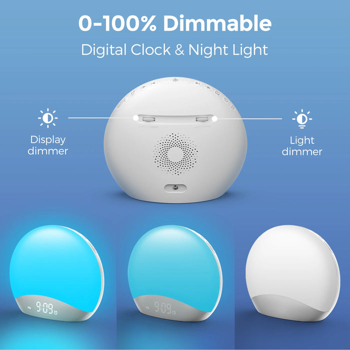 Sunrise Alarm Clock & Sound Machine – All-in-One Sleep Aid with Nature Sounds & Gentle Wake-Up Light - Samanta Factory