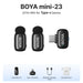 BOYA Mini Wireless Microphone – 2.4GHz Lavalier Mic with Charging Case for iPhone & Android - Samanta Factory