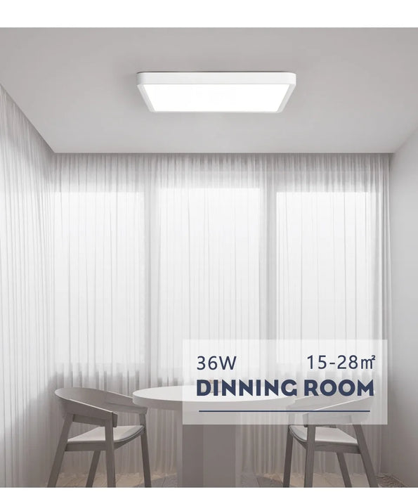 Smart LED Ceiling Light – Wood Grain Design with App & Remote Control
