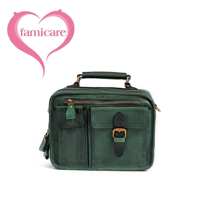 Stylish Split Leather Bucket Shoulder Bag – Versatile Women’s Handbag for Work & Casual Outings - Samanta Factory