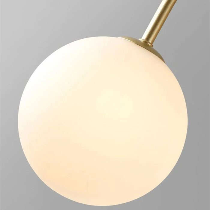 Modern LED Chandelier – Frosted Glass Pendant Light for Elegant Interiors