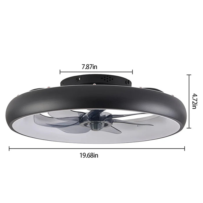 Smart Ceiling Fan with Light – Remote-Controlled Retractable Blades & Dimmable LED - Samanta Factory