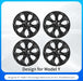 4PCS Design for TESLA Model Y 2020-2024 Vehicle Full Coverage Storm Wheel Cover Cap 19 Inches Wheel Hubcap Automobile Accessorie - Samanta Factory