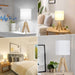 Wooden Tripod Floor Lamp – Hand-Knitted Fabric Shade with E26 Dimmable LED - Samanta Factory