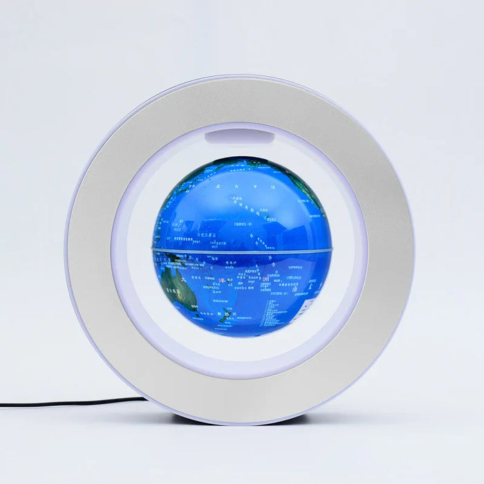 Floating Moon Globe Lamp – O-Type Magnetic Frame with LED Night Light - Samanta Factory