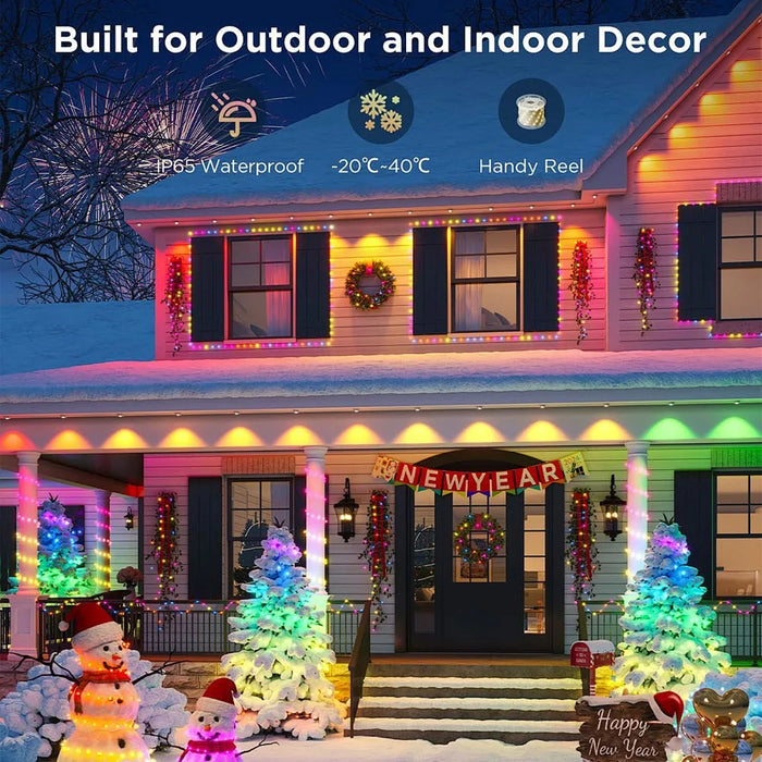 Outdoor LED String Lights – Multi-Color App & Remote Control