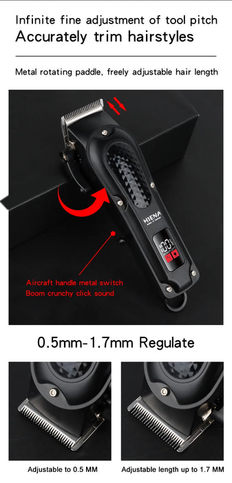 Electric Hair Clipper – Rechargeable Stainless Steel Blade with USB Charging & Adjustable Length - Samanta Factory
