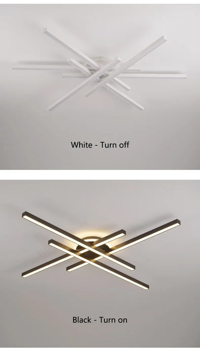 LED Ceiling Light – Modern 4-Bulb Aluminum Fixture for Living Spaces