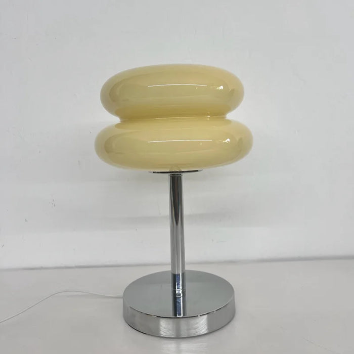 Modern Stained Glass Table Lamp – Touch Control LED Bedside Lighting