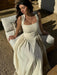Camisole Dress – Pleated A-Line Elegance with Square Neck - Samanta Factory