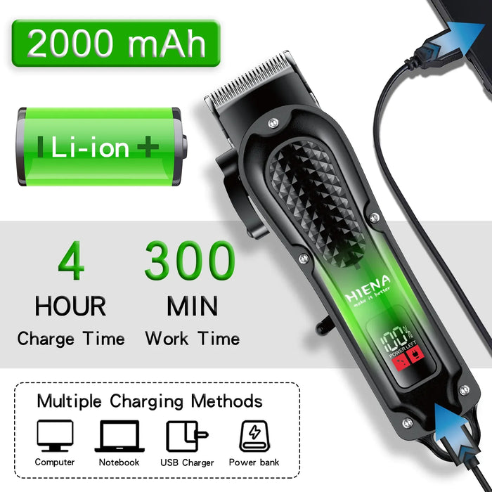 Electric Hair Clipper – Rechargeable Stainless Steel Blade with USB Charging & Adjustable Length - Samanta Factory