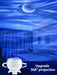 Galaxy Light Projector – 360° Dream Aurora Star & Moon Lamp with Bluetooth, White Noise & Rechargeable Battery - Samanta Factory