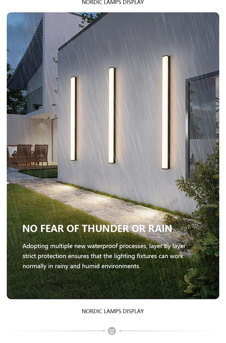 Outdoor Wall Lamp – Waterproof LED Strip Light for Garden & Balcony - Samanta Factory