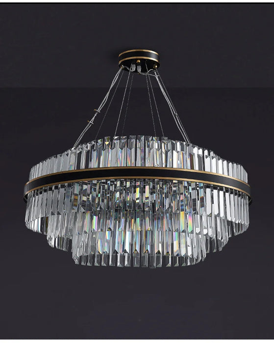 Modern Luxury LED Crystal Chandelier – Dimmable Remote-Controlled Ceiling Light