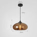 Modern Glass Pendant Light – Elegant LED Ceiling Fixture with Iron Finish - Samanta Factory