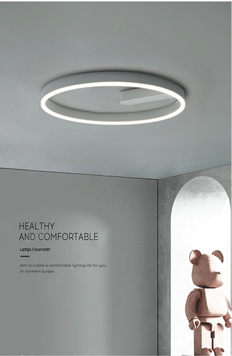 LED Ceiling Light – Modern Surface-Mounted Design with Dimmable Remote Control