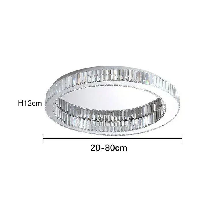 Modern Crystal Chandelier – Remote-Controlled LED Pendant Light for Living & Dining Rooms