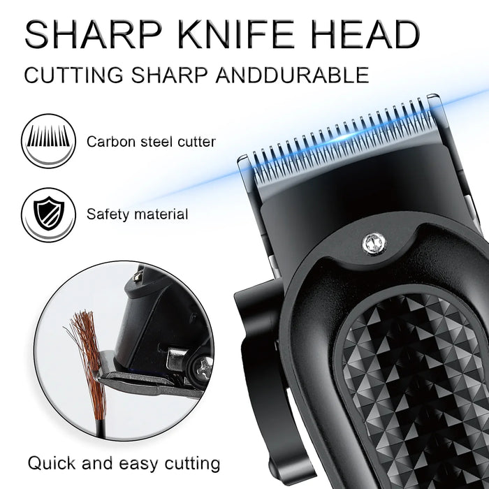Electric Hair Clipper – Rechargeable Stainless Steel Blade with USB Charging & Adjustable Length - Samanta Factory