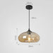 Modern Glass Pendant Light – Elegant LED Ceiling Fixture with Iron Finish - Samanta Factory