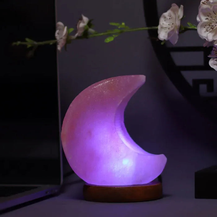 Himalayan Salt Lamp – Color-Changing LED with USB & Natural Air Purification - Samanta Factory