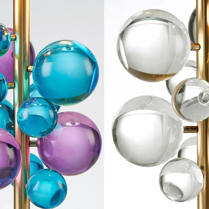 Art Deco Mushroom Lamp – Colourful Glass Globe Design for Table & Floor Lighting