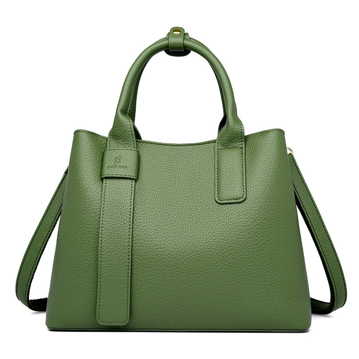 Women’s PU Leather Business Handbag – Saffiano Tote with Adjustable Shoulder Strap - Samanta Factory