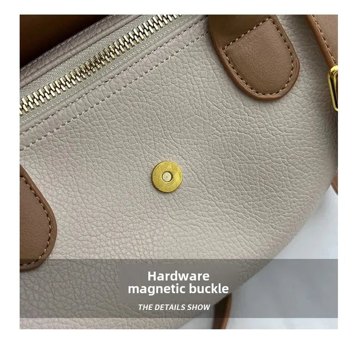 Compact Unisex Barrel-Shaped Crossbody Bag with Modern Flap Design - Samanta Factory