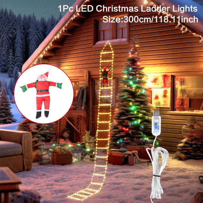 LED Light Ladder – Decorative Hanging Fairy Lights for Home & Christmas