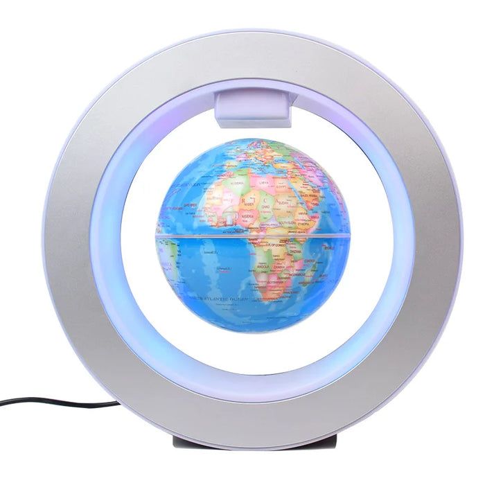 Floating Moon Globe Lamp – O-Type Magnetic Frame with LED Night Light - Samanta Factory