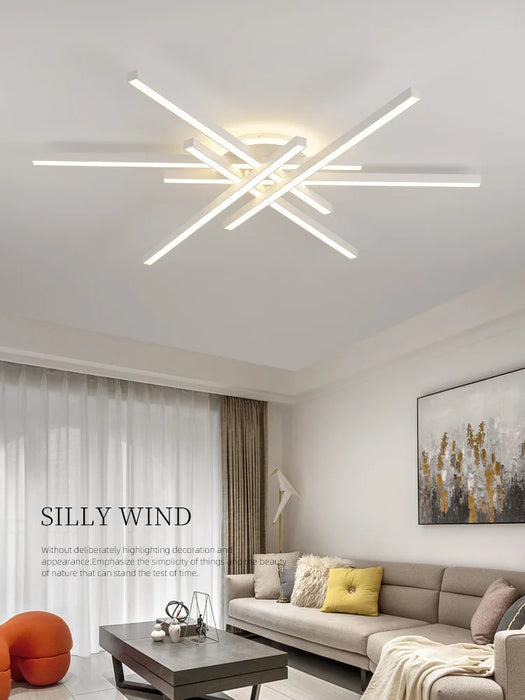 LED Ceiling Light – Modern 4-Bulb Aluminum Fixture for Living Spaces
