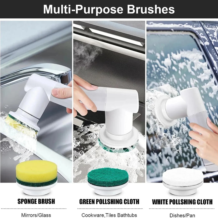 Electric Cleaning Brush – Rechargeable Scrubber with 180-Minute Runtime - Samanta Factory
