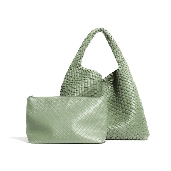Stylish Split Leather Bucket Shoulder Bag – Versatile Women’s Handbag for Work & Casual Outings - Samanta Factory