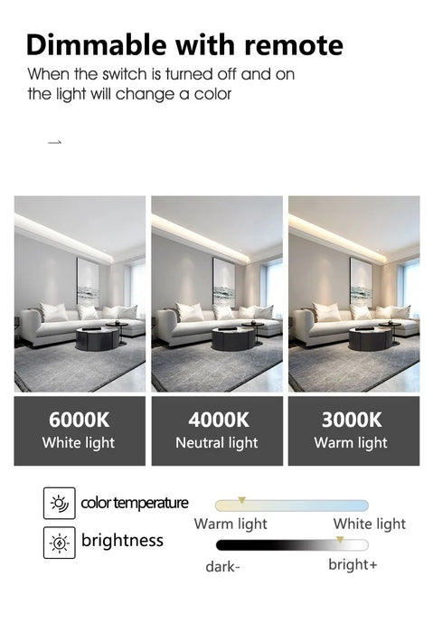 LED Ceiling Light – Modern 4-Bulb Aluminum Fixture for Living Spaces