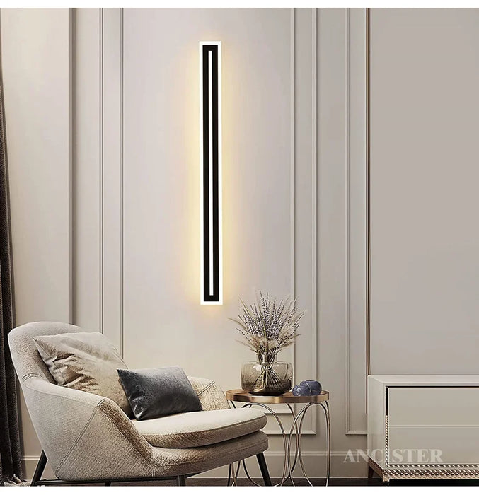 Outdoor LED Wall Light – Waterproof IP65 Long Strip Sconce for Porch & Courtyard - Samanta Factory