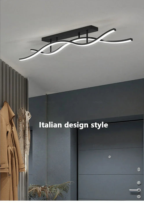 LED Ceiling Light – Simple Line Design for Modern Kitchens, Bedrooms, and Dining Areas