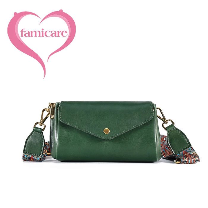 Stylish Split Leather Bucket Shoulder Bag – Versatile Women’s Handbag for Work & Casual Outings - Samanta Factory