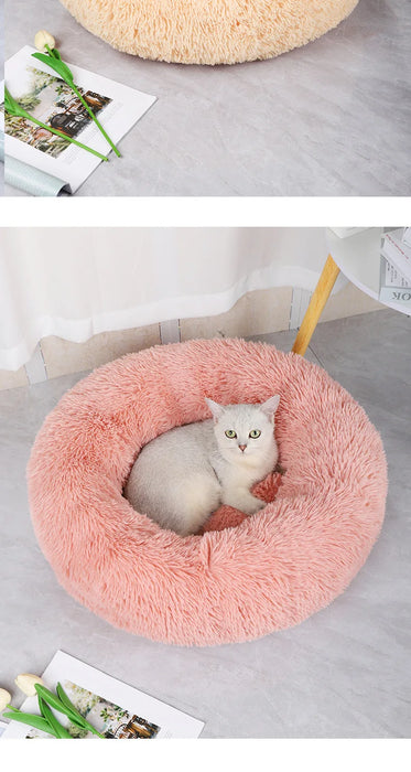 Plush Cat & Dog Nest Bed – Warm, Washable & Fluffy for Winter Comfort - Samanta Factory