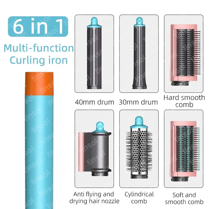 Professional Hair Dryer & Styler – Coanda Airflow with Curling, Straightening & Anti-Frizz Nozzles - Samanta Factory