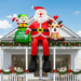8FT Inflatable Santa Claus with Elves and Reindeer Outdoor LED Christmas Decoration