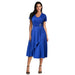 A-Line Casual Midi Dress – High Stretch Polyester for All-Day Comfort - Samanta Factory