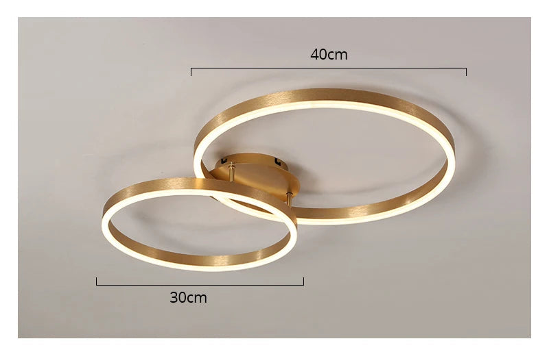 Modern LED Chandelier – Dimmable Semi-Flush Mount with Remote Control
