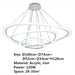 Art Deco Pendant Light – White Acrylic & Iron Chandelier with Remote Control - Samanta Factory