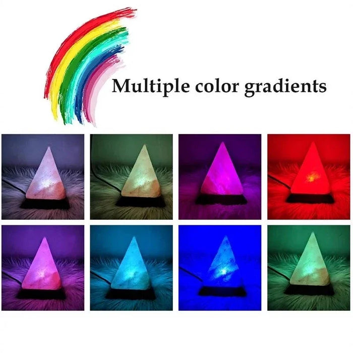 Himalayan Salt Lamp – Color-Changing LED with USB & Natural Air Purification - Samanta Factory