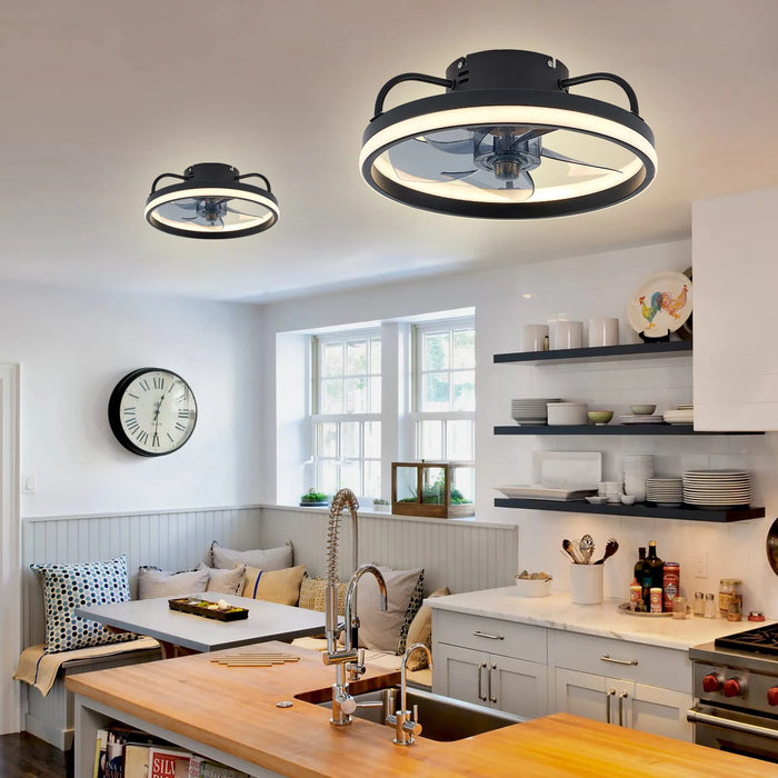 Smart Ceiling Fan with Light – Remote Controlled Modern LED Ceiling Fixture - Samanta Factory