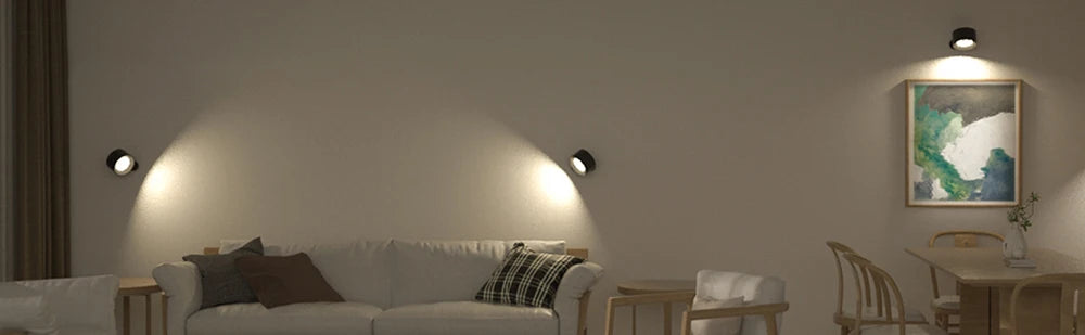 Rechargeable LED Wall Light – Touch Control with 3 Colour Modes & Adjustable 360° Rotation - Samanta Factory