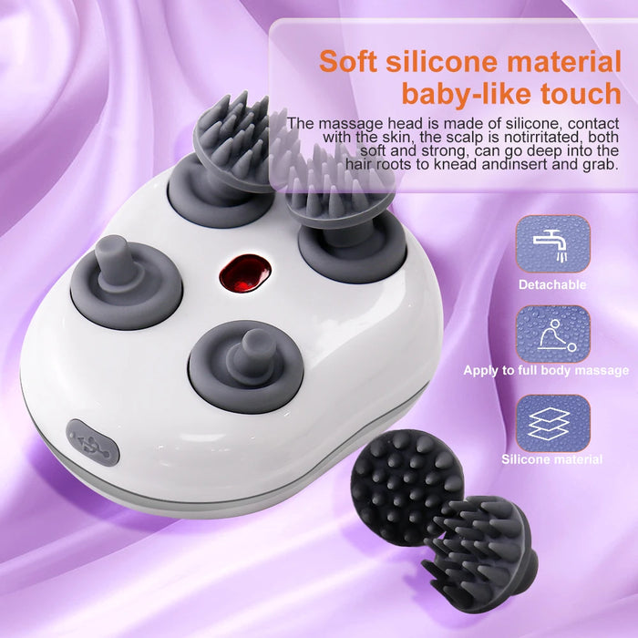 Electric Head Massager – 3D Kneading with 3 Modes for Stress Relief & Scalp Care - Samanta Factory